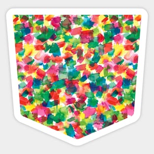 Pocket - Spring Colors Multicolored Sticker